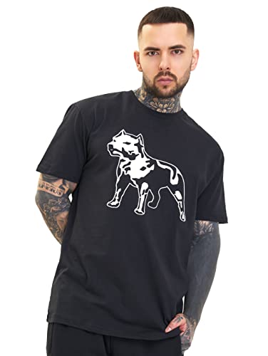 Amstaff Logo 2.0 T-Shirt - schwarz/weiß (L) von Amstaff