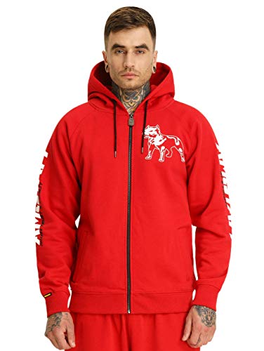 Amstaff Logo 2.0 Ziphoodie - rot/weiß (3XL) von Amstaff