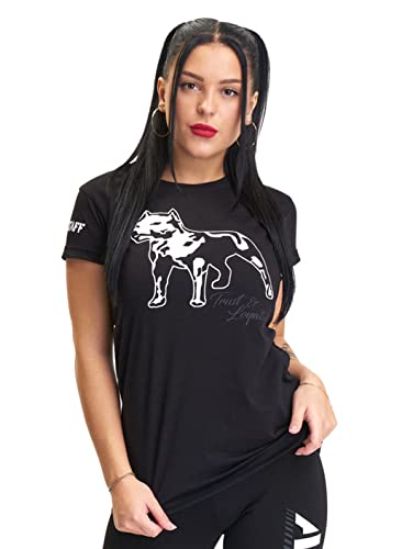 Amstaff Woman Logo T-Shirt - schwarz (M, Schwarz) von Amstaff