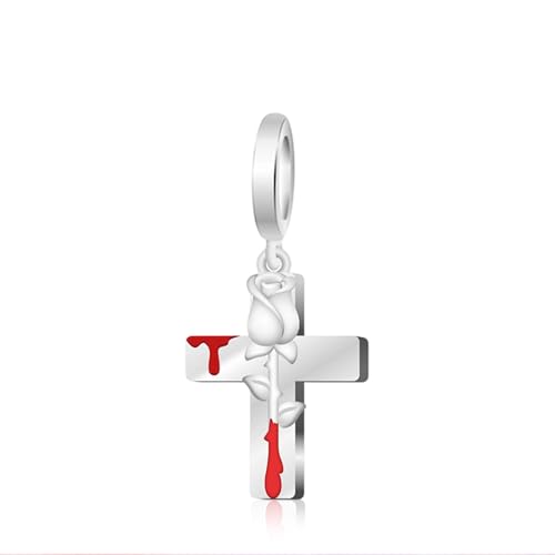 Amuefer 925 Silber Charms Kreuz Anhänger für Damen Armband Halskette, Feiertag Familie Freunde Geschenk Amuefer 925 Silber Charms Kreuz Anhänger für Damen Armband Halskette, Feiertag Familie Freunde Geschenk von Amuefer