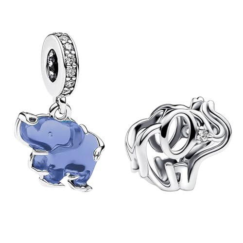 Amuefer Elephant Charm Duo Charms für Armbänder 925 Sterling Silber mit Cubic Zirkonia Anhänger für Halsketten Geburtstag Weihnachten Schmuck Geschenke für Frauen Amuefer Elephant Charm Duo Charms für Armbänder 925 Sterling Silber mit Cubic Zirkonia Anhänger für Halsketten Geburtstag Weihnachten Schmuck Geschenke für Frauen von Amuefer