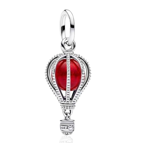 Amuefer Liebesheißluftballon Charms für Armbänder 925 Sterling Silber mit Cubic Zirkonia Anhänger für Halsketten Geburtstag Weihnachten Schmuck Geschenke für Frauen von Amuefer