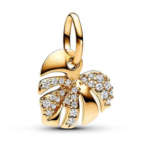 Amuefer Sparkling Monstera Leaf Charms für Armbänder 925 Sterling Silber mit Cubic Zirkonia Anhänger für Halsketten Geburtstag Weihnachten Schmuck Geschenke für Frauen Amuefer Sparkling Monstera Leaf Charms für Armbänder 925 Sterling Silber mit Cubic Zirkonia Anhänger für Halsketten Geburtstag Weihnachten Schmuck Geschenke für Frauen von Amuefer