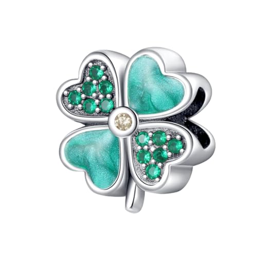 Amuefer Vierblättriges Kleeblatt Charms für Armbänder 925 Sterling Silber mit Cubic Zirkonia Anhänger für Halsketten Geburtstag Weihnachten Schmuck Geschenke für Frauen Amuefer Vierblättriges Kleeblatt Charms für Armbänder 925 Sterling Silber mit Cubic Zirkonia Anhänger für Halsketten Geburtstag Weihnachten Schmuck Geschenke für Frauen von Amuefer
