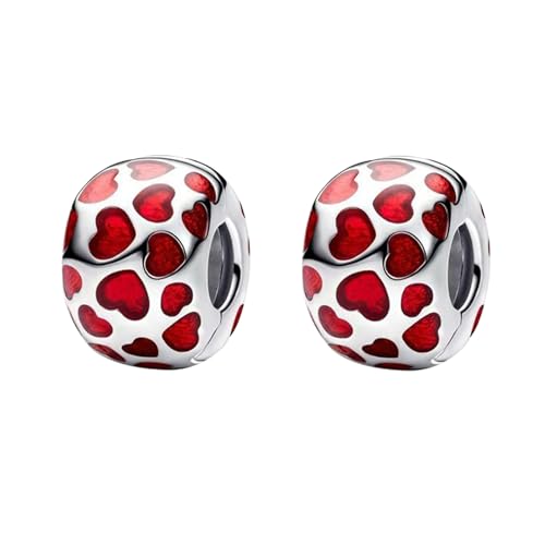 Amuefer Volle Liebe Charms für Armbänder 925 Sterling Silber mit Cubic Zirkonia Anhänger für Halsketten Geburtstag Weihnachten Schmuck Geschenke für Frauen von Amuefer