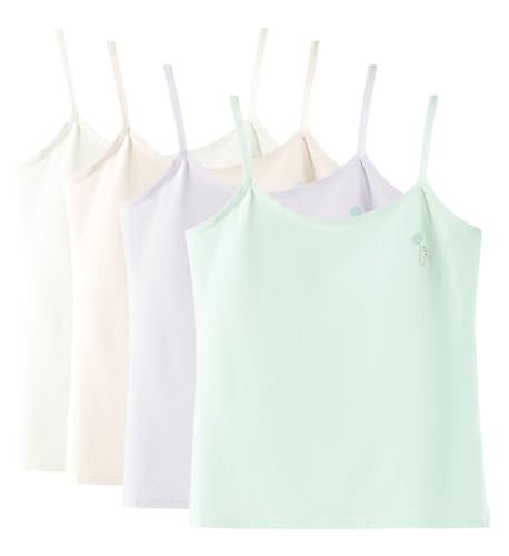 Amuhou Mädchen Camisole mit Innenfutter, gepolsterte Unterhemden, Trainings-BH, 7–14 Jahre, 4 Stück, 12-14 Jahre Amuhou Mädchen Camisole mit Innenfutter, gepolsterte Unterhemden, Trainings-BH, 7–14 Jahre, 4 Stück, 12-14 Jahre von Amuhou