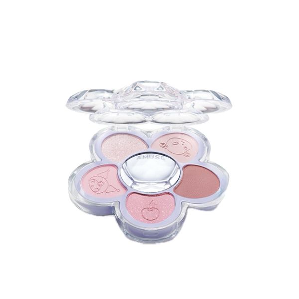 Amuse - Flora Eye Palette (My Melody & Kuromi special edition) - 4.5g - 02 Roserina von Amuse