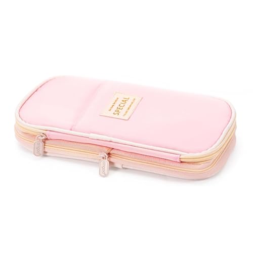 Federmäppchen für Mädchen, Rosa Große Kapazität Federmäppchen mit Reißverschluss, Niedliche Stifteetuis für Kinder, Große Aufbewahrung Bleistifte Box Organizer für Schule, Uni, Reisen oder Make-up Federmäppchen für Mädchen, Rosa Große Kapazität Federmäppchen mit Reißverschluss, Niedliche Stifteetuis für Kinder, Große Aufbewahrung Bleistifte Box Organizer für Schule, Uni, Reisen oder Make-up von Amusingtao