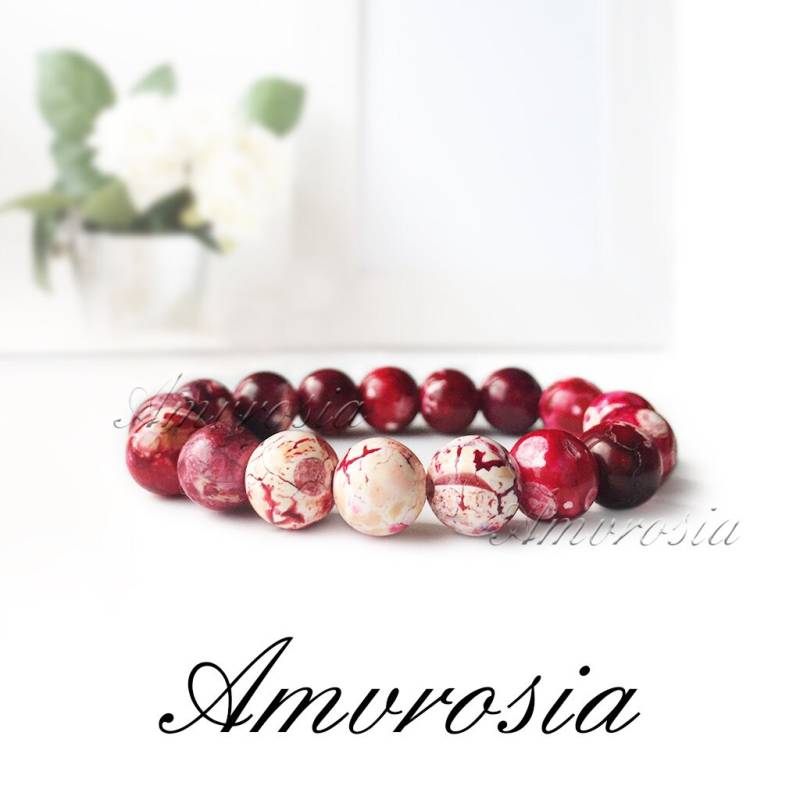 Achat Armband, Pink Energie Edelstein Stein Naturstein, Geschenkidee Zum Valentinstag von AmvrosiaDesign