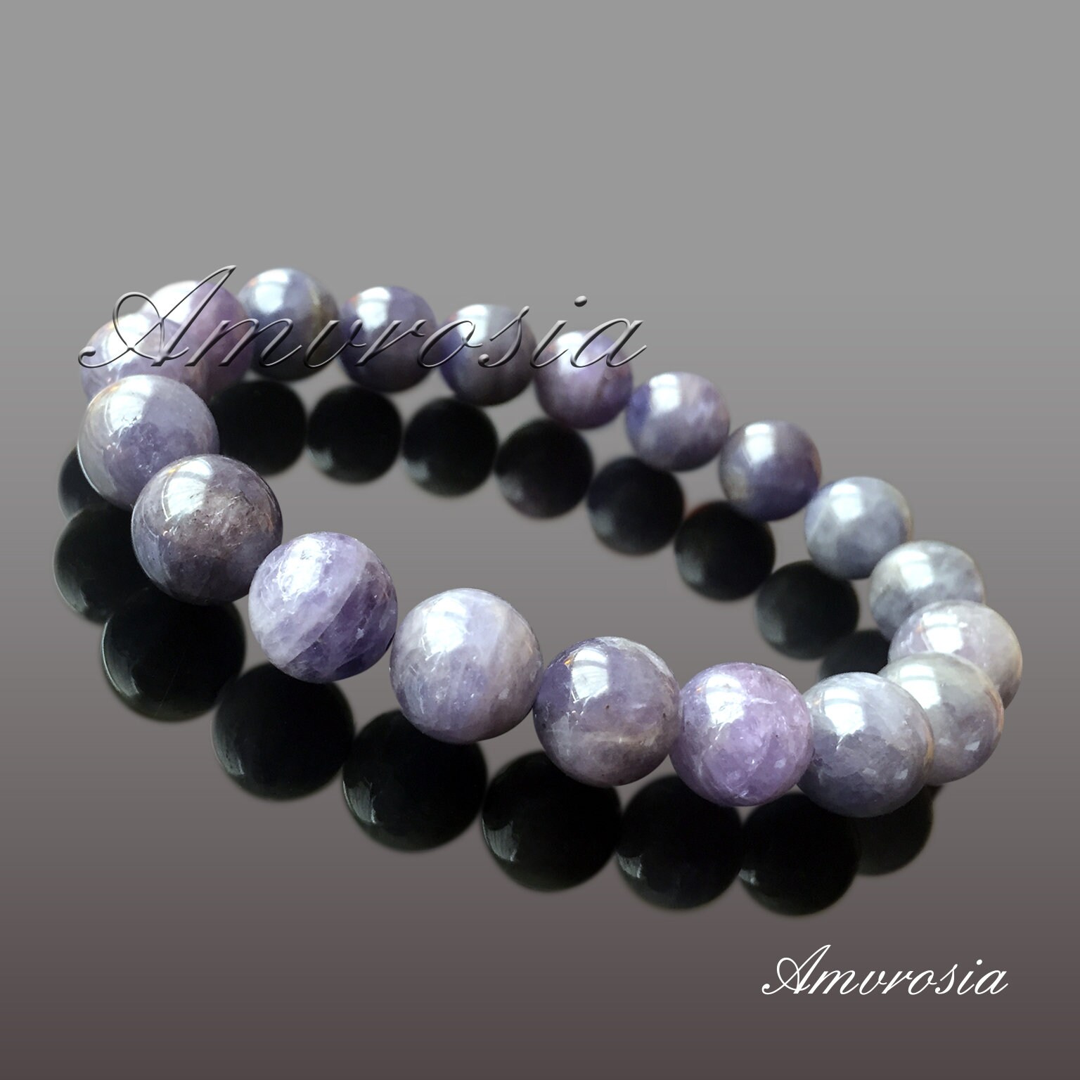 Echtes Tansanit Armband - Seltene Steine Dezember Geburtsstein 9 Mm Natürlicher Kristallarmband Ausgleichssteinarmband von AmvrosiaDesign