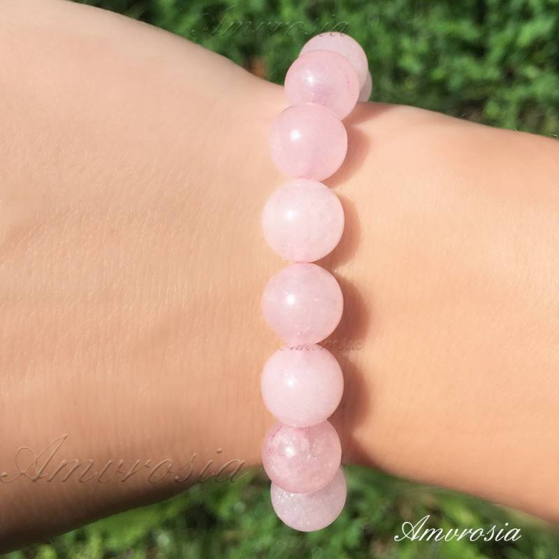 Rosenquarz Armband - Angst Fruchtbarkeit von AmvrosiaDesign