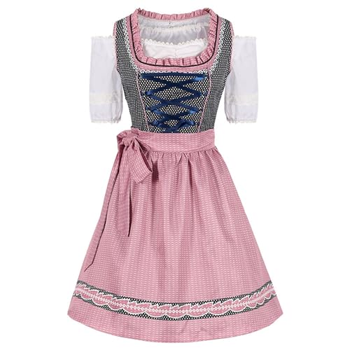 Amxleh Dirndl Damen Midi Trachtenkleid Trachtenmode Trachtenrock Kleid inkl. Dirndlbluse Dirndlschürze 3 teilig für Oktoberfest Besondere Anlässe Grün/Grau/Rosa Dirndl für Damen enthält Bluse Amxleh Dirndl Damen Midi Trachtenkleid Trachtenmode Trachtenrock Kleid inkl. Dirndlbluse Dirndlschürze 3 teilig für Oktoberfest Besondere Anlässe Grün/Grau/Rosa Dirndl für Damen enthält Bluse von Amxleh