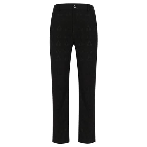 Amxleh Mittelalter Kleidung Herren Viktorianische Hose Cosplay Kostüm Vintage Steampunk Gothic Punk Hose Halloween Kostüm Leggings Piratenhose Schwarz Lange Hosen für Karneval Party Cosplay von Amxleh