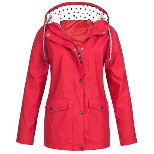 Amxleh Regenjacke Damen Regenponcho Transparent Regenjacke Damen Wasserdicht Atmungsaktiv Regenjacke Damen Wanderjacke Damen Wasserdicht Atmungsaktiv Raincoat Regenponcho Damen Wasserdicht von Amxleh