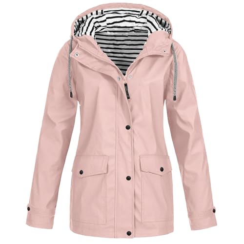 Amxleh Regenjacke Damen Regenponcho Transparent Regenjacke Damen Wasserdicht Atmungsaktiv Regenjacke Damen Wanderjacke Damen Wasserdicht Atmungsaktiv Raincoat Regenponcho Damen Wasserdicht von Amxleh