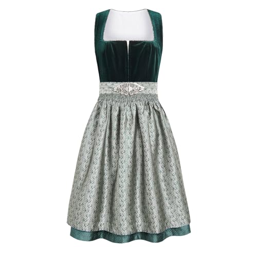 Dirndelkleider Damen Traditionelle Theaterkleider Modekleider Tops Schürzen 3 Stück Besondere Anlässe Rosa Spitze Elegante Schwarz Dirndl Damen Midi für Oktoberfest Spitzenschürze Oktoberfestkleider von Amxleh