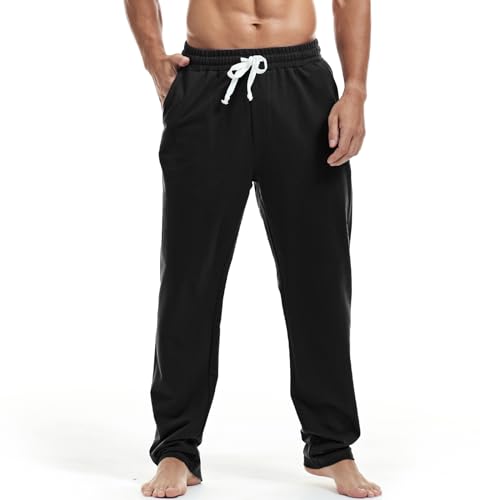 Amy Coulee Jogginghose Herren Baumwolle Sporthose (Schwarz, M) von Amy Coulee