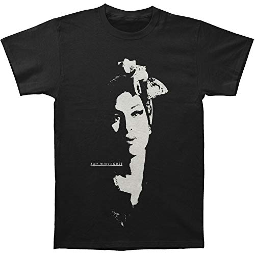 Amy Winehouse Herren Scarf Portrait T-Shirt, Schwarz, XL von Rockoff Trade