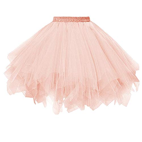 AmyGline Damen Tüllrock 50er Rockabilly Rock Petticoat Tutu Unterrock Kurz Ballett Blase Tanzrock Tanzkleid Ballkleid Abendkleid Karneval Party Kostüm von AmyGline