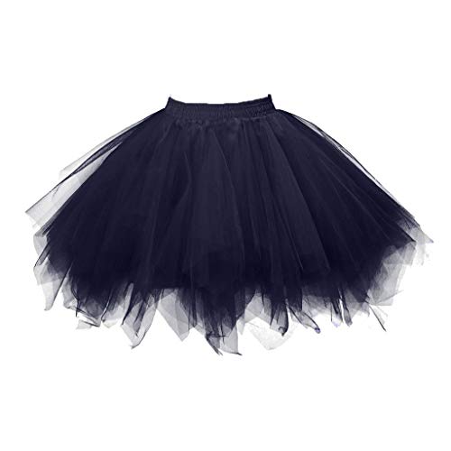 AmyGline Damen Tüllrock 50er Rockabilly Rock Petticoat Tutu Unterrock Kurz Ballett Blase Tanzrock Tanzkleid Ballkleid Abendkleid Karneval Party Kostüm von AmyGline