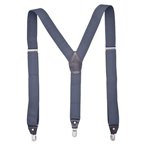 AmyGline Herren Hosenträger mit 4 Starken Clips Y Form Lang Eine Größe Passt Alle Verschiedenen Farben für Männer Hosenträger Y-Back 3,5 cm breit verstellbare feste gerade Hosenträger von AmyGline