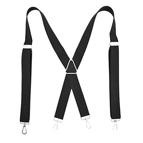 AmyGline Herren Hosenträger mit 4 Starker Clips Verstellbar X-Form Hosenträger für Männer und Damen X-Back 3,5 cm breit verstellbare, gerade Schnallen Hosenträger Unisex von AmyGline