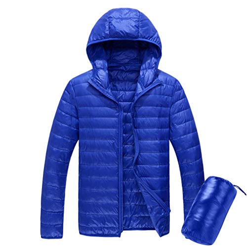 AmyGline Jacke Herren Winterjacke Steppjacke Ultraleicht Warme Daunenjacke mit Tragetasche Kapuzenjacke Outdoorjacke Sportjacke Übergangsjacke von AmyGline