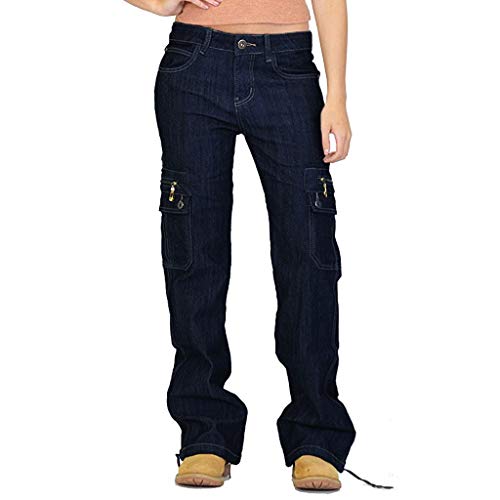 AmyGline Jeanshose Damen Cargohose Militär Jeans Hosen Weite Beinhosen Freizeithose Sporthose Schlaghose Outdoorhose Arbeitshose von AmyGline