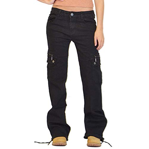 AmyGline Jeanshose Damen Cargohose Militär Jeans Hosen Weite Beinhosen Freizeithose Sporthose Schlaghose Outdoorhose Arbeitshose von AmyGline