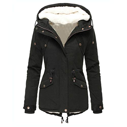 AmyGline Winterjacke Damen Winter Jacke Parka Mantel mit Kapuze Teddyfell Gefüttert Daunenjacke Wintermentel von AmyGline