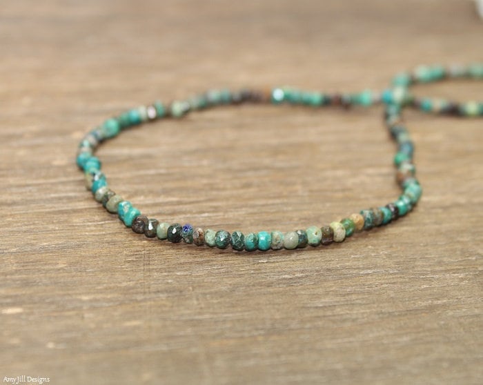 Chrysokoll Halskette, Perlen, Stapeln, Schmuck, Edelsteinschmuck Chrysokoll Halskette, Perlen, Stapeln, Schmuck, Edelsteinschmuck von AmyJillDesigns