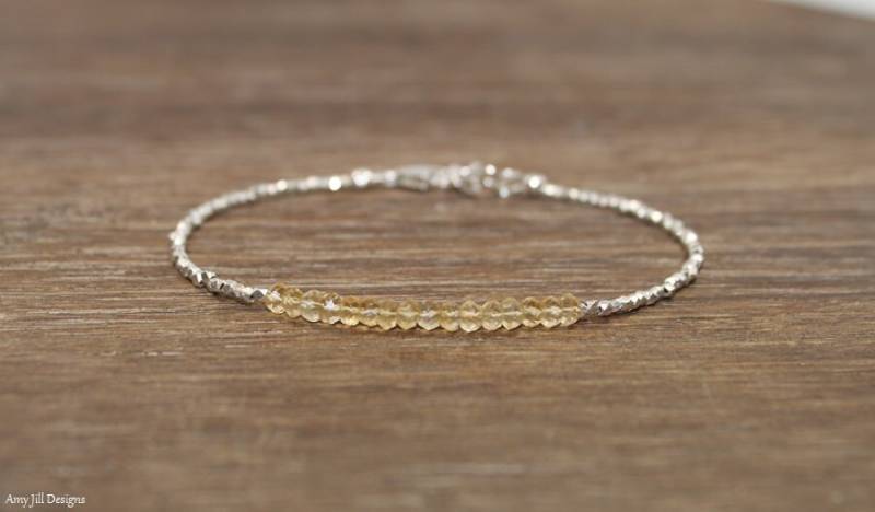 Citrin Armband, Hill Tribe Beads, Schmuck, Silber, November Geburtsstein, Edelstein Armband Citrin Armband, Hill Tribe Beads, Schmuck, Silber, November Geburtsstein, Edelstein Armband von AmyJillDesigns