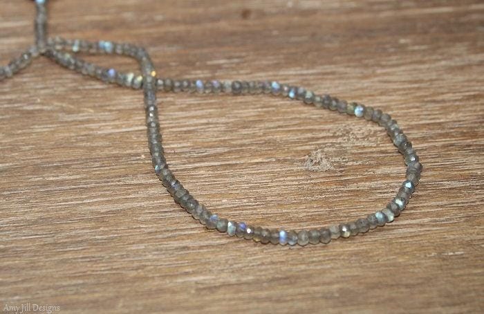 Labradorit Halskette, Lange Perlen Schmuck, Sterling Silber Oder Gold Filled, Minimalist, Perlen, Layering Halskette Labradorit Halskette, Lange Perlen Schmuck, Sterling Silber Oder Gold Filled, Minimalist, Perlen, Layering Halskette von AmyJillDesigns