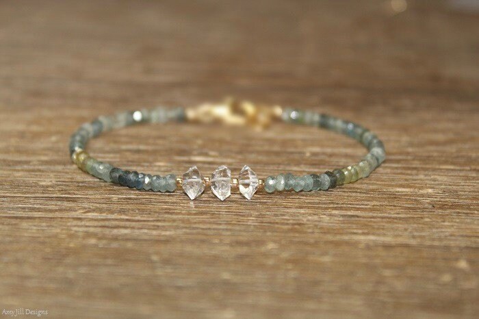 Moos Aquamarin Und Herkimer Diamant Armband, Schmuck, März Geburtsstein, Ombre, Edelsteinschmuck Moos Aquamarin Und Herkimer Diamant Armband, Schmuck, März Geburtsstein, Ombre, Edelsteinschmuck von AmyJillDesigns