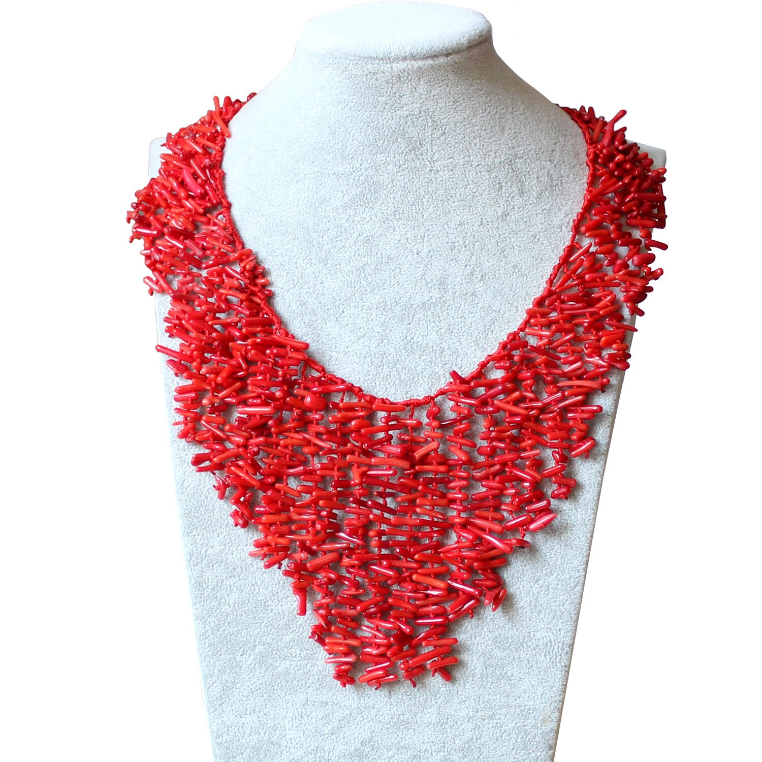 Mehrschichtige Korallenkette, Quaste Halskette, Korallenzweig Geschenk Für Frauen, Mutter Tochter Halskette Hochzeitsgeschenk, Partygeschenk Mehrschichtige Korallenkette, Quaste Halskette, Korallenzweig Geschenk Für Frauen, Mutter Tochter Halskette Hochzeitsgeschenk, Partygeschenk von AmyStoresArt