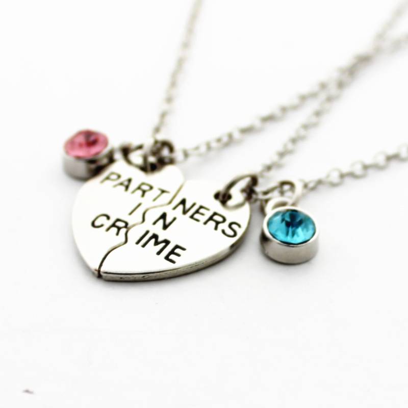 Personalisierte Geburtsstein Halskette Partner in Krimi Freundschaftskette Geschenk Für Freundin Bff, Beste von AmyStoresArt