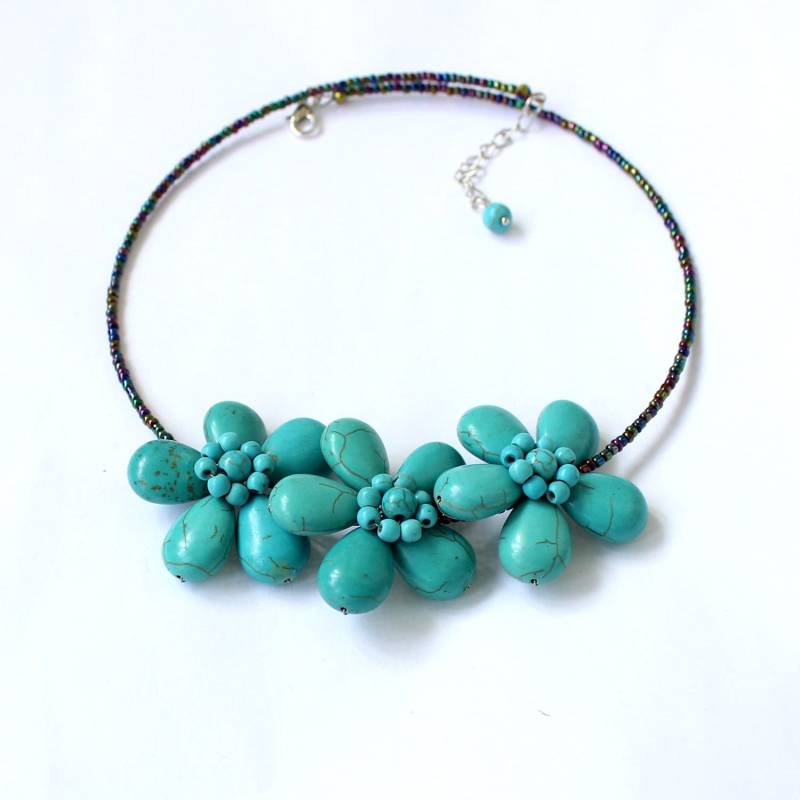 Türkis Halskette Einfache Schmuck Zierliche von AmyStoresArt