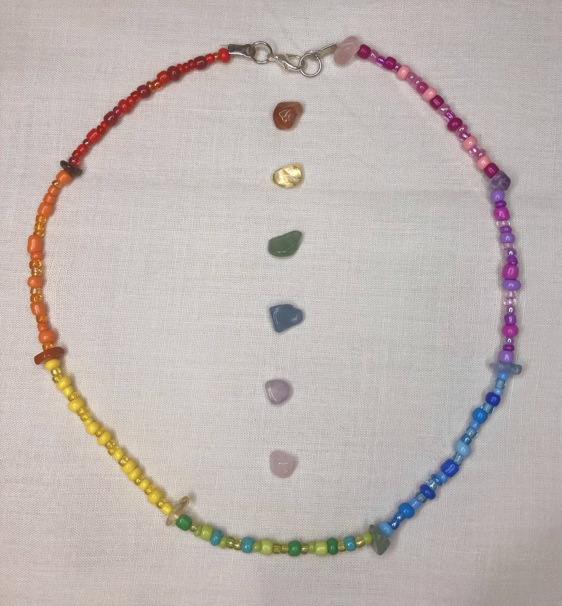 Regenbogen Chakra Kristall Kette, Halbedelstein, Hippie/Hexe Hippie, Hexe von AmysDaydreamDesigns