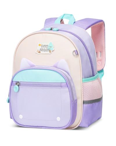 Amythe Kinderrucksack Mädchen, Kindergarten Rucksack für Mädchen, Leichter Hochwertiger Süßer Ergonomisch Gestalteter Kindergartenrucksack，Lila von Amythe