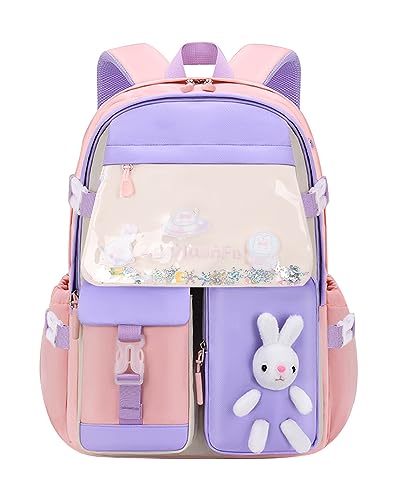 Amythe Schulranzen Mädchen Schulrucksack für 3 5 6. Klasse,Lässige Kinderrucksack aus Nylon Wasserdichte Rucksack für Kinder Schule oder Reisen von Amythe