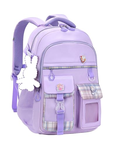 Amythe Schulranzen Mädchen,Schulrucksack Mädchen Teenager, Lässige Kinderrucksack aus Nylon Wasserdichte Leichte Rucksack für Kinder 9-15 jahre Schule oder Reisen von Amythe