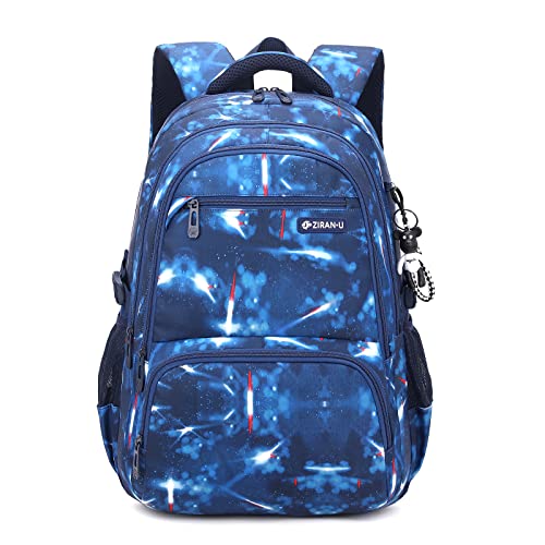 Amythe Schulrucksack Schulranzen Jungen, Schultasche mit Trolleygurten 16 Inch Wasserdicht Daypack Groß Nylon Lässig Kinderrucksack 3-9. Klasse für Schule und Reise von Amythe