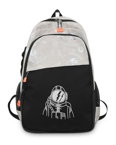 Amythe Schulrucksack Teenager Jungen Rucksack Schule Groß Lässiger Daypack Schwarz für Grundschule Sekundarstufe Universität Schultasche für Jungen Mädchen 9-18 Jahre von Amythe