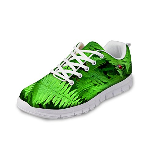 Amzbeauty Damen Air Athletic Laufschuhe Mode Sport Gym Joggen Tennis Fitness Sneaker Tier Druck/Grün, Grün - tier - Größe: 40 EU von Amzbeauty