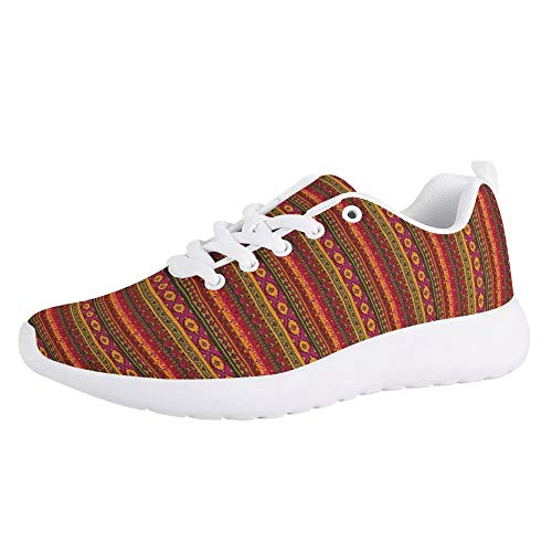 Amzbeauty Damen Atmungsaktive Slip Leichte Sneakers Outdoor Sports Stoßdämpfende Schuhe Luftkissen Running Sneakers, - Traditionell 03 - Größe: 41 EU von Amzbeauty