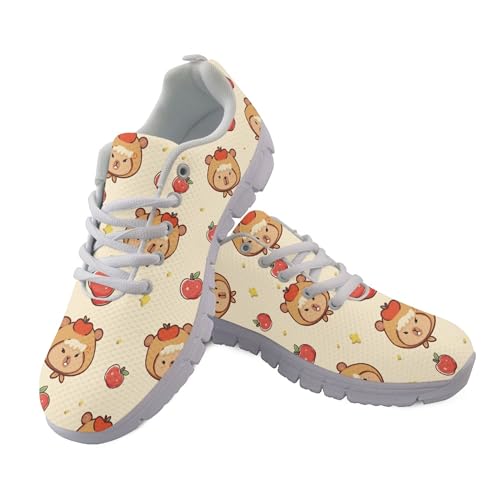 Amzbeauty Damen-Laufschuhe, leicht, Walking, Fitnessstudio, Sneaker, atmungsaktives Netzgewebe, Workout, modische Schuhe für Damen, Apple Capybara, 36 EU von Amzbeauty