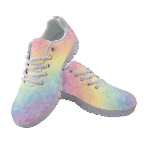 Amzbeauty Damen-Laufschuhe, leicht, Walking, Fitnessstudio, Sneaker, atmungsaktives Netzgewebe, Workout, modische Schuhe für Damen, Farbverlauf, 37.5 EU von Amzbeauty