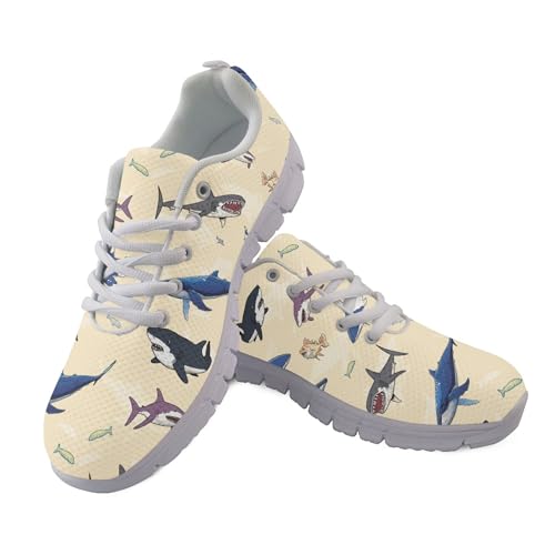 Amzbeauty Damen-Laufschuhe, leicht, Walking, Fitnessstudio, Sneaker, atmungsaktives Netzgewebe, Workout, modische Schuhe für Damen, hai, 40 EU von Amzbeauty