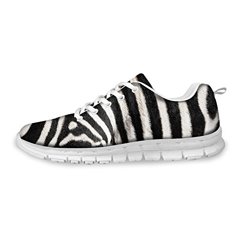 Amzbeauty Damen Sneaker Cool Leopard Printed Atmungsaktiv Walking Shoe Running Sneaker, - zebra - Größe: 40 EU von Amzbeauty