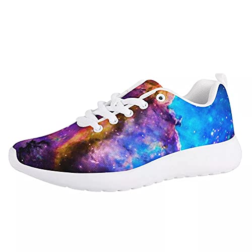 Amzbeauty Damen-Sport-Sneakers, Sportschuhe, Laufschuhe, stoßdämpfende Schuhe, 35-42 EU, - Galaxy 02 - Größe: 38 EU von Amzbeauty